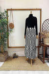 LADEN GEOMETRİK ETEK Siyah