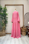 PUANTİYELİ ELBİSE Pembe