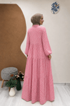 PUANTİYELİ ELBİSE Pembe
