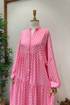 PUANTİYELİ ELBİSE Pembe