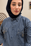 TAŞLI ÇİZGİLİ GÖMLEK Laci