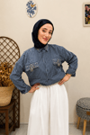 TAŞLI ÇİZGİLİ GÖMLEK Laci
