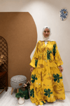 ZAMBAK VİSKON ELBİSE Sarı
