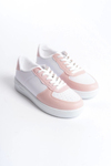 Günlük Kullanıma Uygun İkonik Pembe-Beyaz Kadın Sneaker