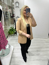 Camel Kol Katlamalı Ceket