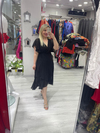 Clara Siyah Şifon Elbise 