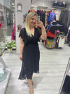 Clara Siyah Şifon Elbise 