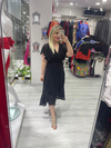 Clara Siyah Şifon Elbise 