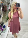 Gülkurusu A Form Kolsuz Elbise 5977 