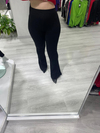 İspanyol Paça Çelik Tayt Siyah 