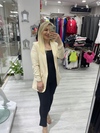 Kadın Bej Rengi   Kol Büzgülü Blazer Ceket 