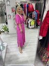 Kadın Pembe Kemer Elbise 