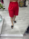 Kadın Şehir Boy Kırmızı Şort 