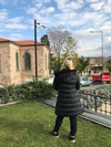 Kadın Şişme Kapşonlu Siyah Midi Boy Mont 