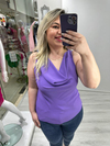 Lila Degaje Yaka Bluz mc 2454
