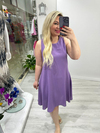 Mor  A Form Kolsuz Elbise 5977 