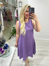 Mor  A Form Kolsuz Elbise 5977 