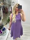 Mor  A Form Kolsuz Elbise 5977 