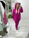 Pembe Kapşonlu Armalı Takım