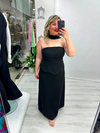 Premium Siyah Bluz Etek Fularlı Takım stp 26y7017