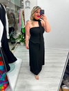 Premium Siyah Bluz Etek Fularlı Takım stp 26y7017