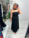 Premium Siyah Bluz Etek Fularlı Takım stp 26y7017