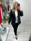 Premium Siyah Tek Düğme Blazer Ceket mc 6182