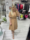 Rosa Sırt Detaylı Camel Elbise 