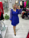 Saks Mavi Dantel Aşk Elbisesi 
