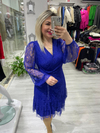 Saks Mavi Dantel Aşk Elbisesi 