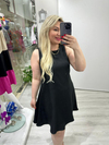 Siyah A Form Kolsuz Elbise 5977 