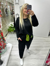 Siyah Arma Detaylı Oversize Takım