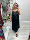 Siyah Etek Bluz Saten Takım zs 979
