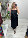 Siyah Etek Bluz Saten Takım zs 979