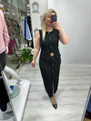 Siyah Marka Model Gold Düğmeli Kalem Elbise my 3720