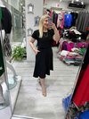 Siyah Midi Bluzlu Elbise