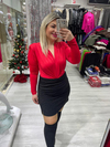 Siyah Simli Mini Etek