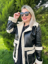 Uzun Mng Model Deri Biker Kaban