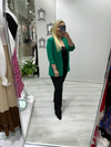 Yeşil Kol Katlamalı Ceket
