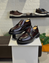 Erkek Siyah Bordo Tokalı Casual Ayakkabı