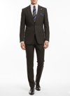 Erkek Slim Fit Acı Kahve Renk Takım Elbise