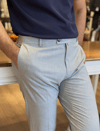 Erkek Slim Fit Gri Renk Kumaş Pantolon