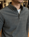 Erkek Slim Fit Haki Renk Kadife Sweatshirt