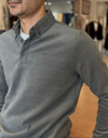 Erkek Slim Fit Haki Renk Kadife Sweatshirt