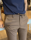 Erkek Slim Fit Kahverengi İpli Jogger Pantolon