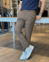 Erkek Slim Fit Kahverengi İpli Jogger Pantolon