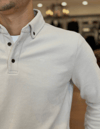 Erkek Slim Fit Krem Kadife Sweatshirt