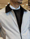 Erkek Slim Fit Krem Renk Dolgulu Mont