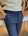 Erkek Slim Fit Lacivert Renk İpli Jogger Pantolon
