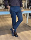 Erkek Slim Fit Lacivert Renk Kumaş Pantolon